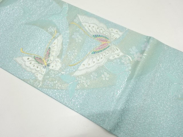 JAPANESE FUKURO OBI FOR FURISODE / WOVEN WEEPING SAKURA